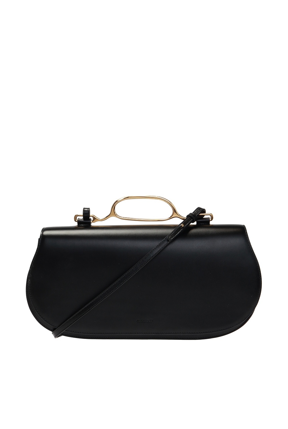 直営店☆JIL SANDER☆SALE! エンボスロゴ ショルダーバッグ Jil Sander ロゴエンボス ショルダーバッグ | ブラック